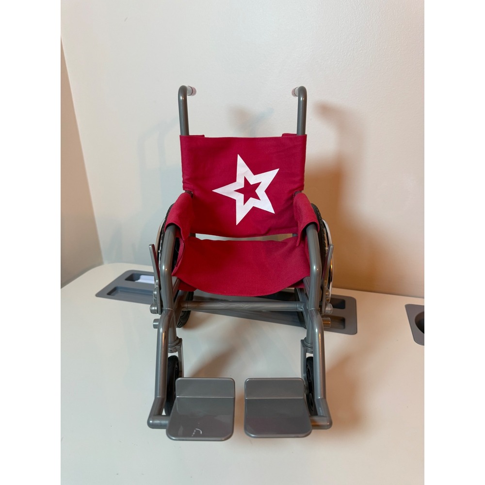 American Girl Wheelchair Doll Accessory Red Star Logo 18 Inch Doll Medical Toy